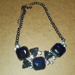 Grey & Blue Gem Choker